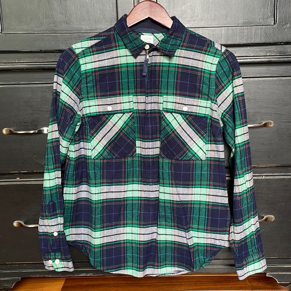 J.Crew factory zip flannel - Picture 1 of 4